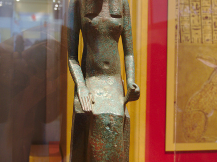 Seated Statue of Wadjet as a Lion Headed Woman