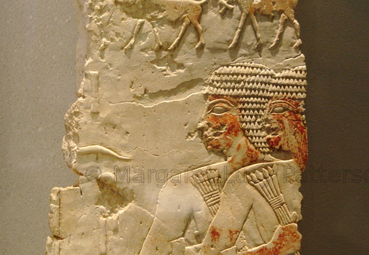 A Fragment of Relief from Deir el-Bahri Showing Attendants of Hatshepsut