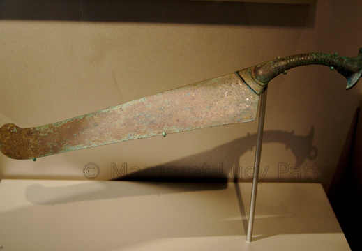 Ceremonial Saw in the Shape of a Ma'at Feather