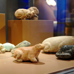 Figures of Four Frogs, a Hippo and a Pig
