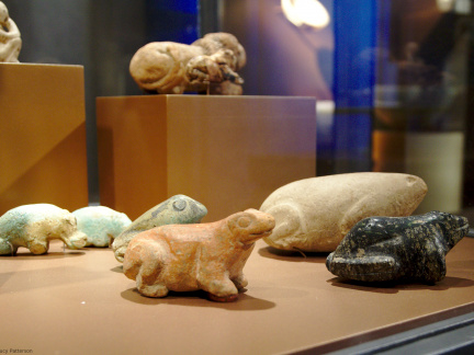 Figures of Four Frogs, a Hippo and a Pig