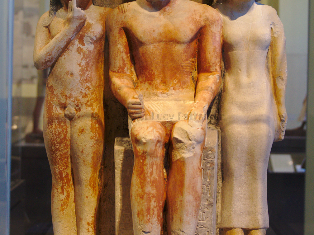 Statue of Scribe of the Granary Nykara and his family