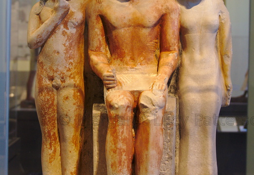 Statue of Scribe of the Granary Nykara and his family