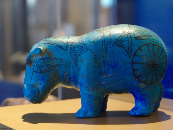 Standing Faience Hippopotamus