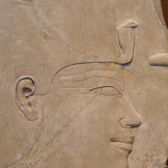 Relief from a Chapel Wall Depicting Amenhotep I Wearing the White Crown