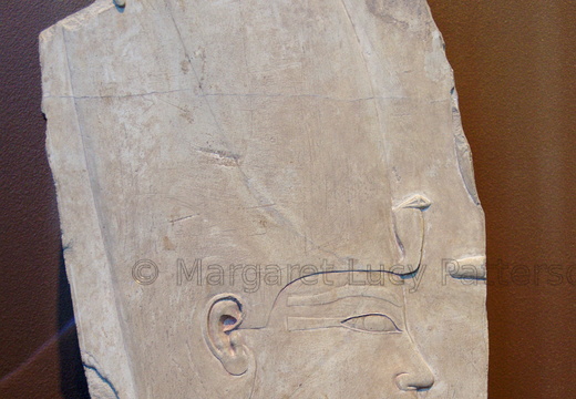 Relief from a Chapel Wall Depicting Amenhotep I Wearing the White Crown