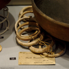 Bone or Shell Bangles, with Garstang's Original Excavation Card