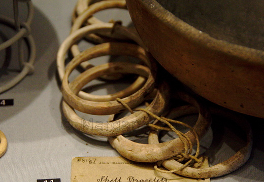 Bone or Shell Bangles, with Garstang's Original Excavation Card