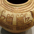 D-Ware Pot Decorated with Two Boats, With Gazelles in the Boat