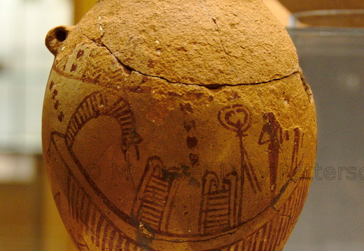 D-Ware Vessel with Decoration of Two Boats with Male & Female Figures at the Prows