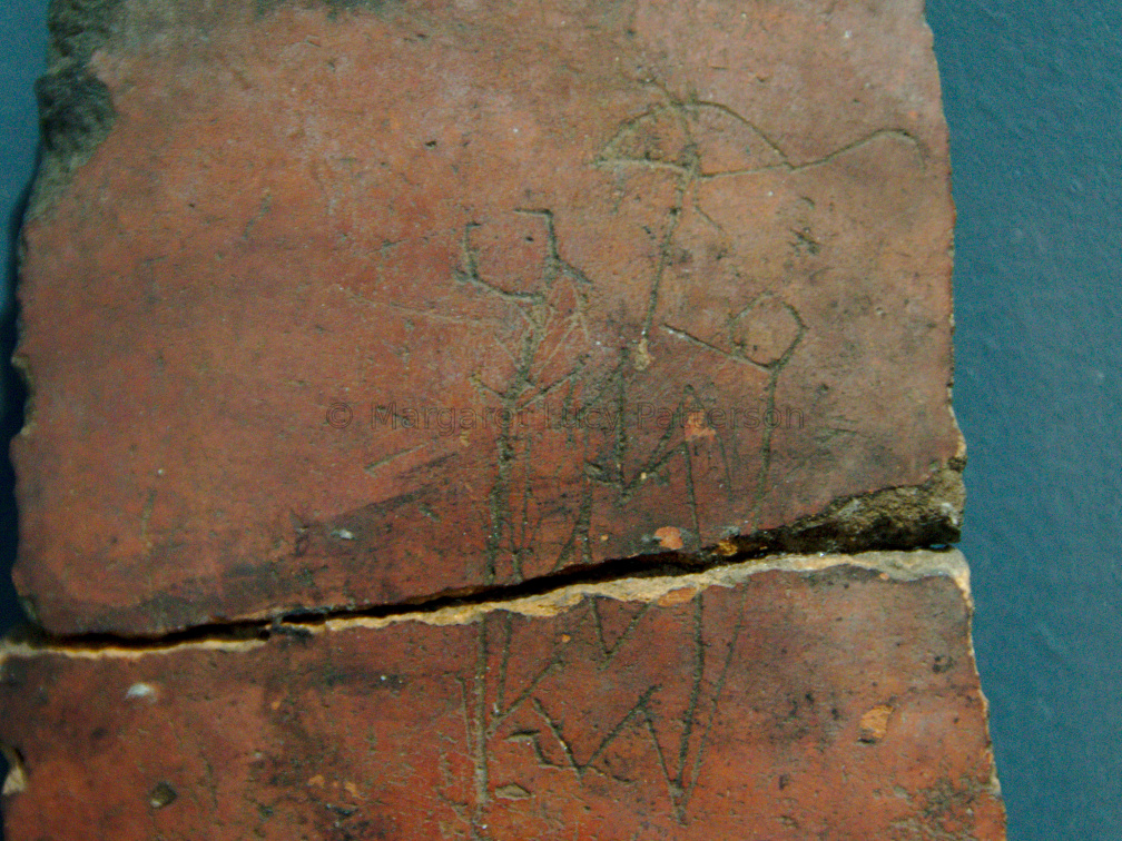 Pot Sherd with Incised Serekh Topped by an Ibis