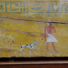 Detail from Coffin of Khui, Depicting Him and His Dog Iupu