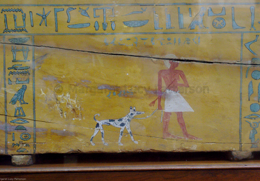 Detail from Coffin of Khui, Depicting Him and His Dog Iupu