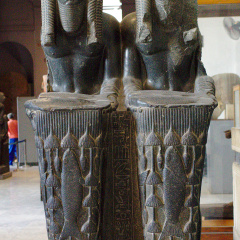 Double Statue of Amenemhat III as a Nile God