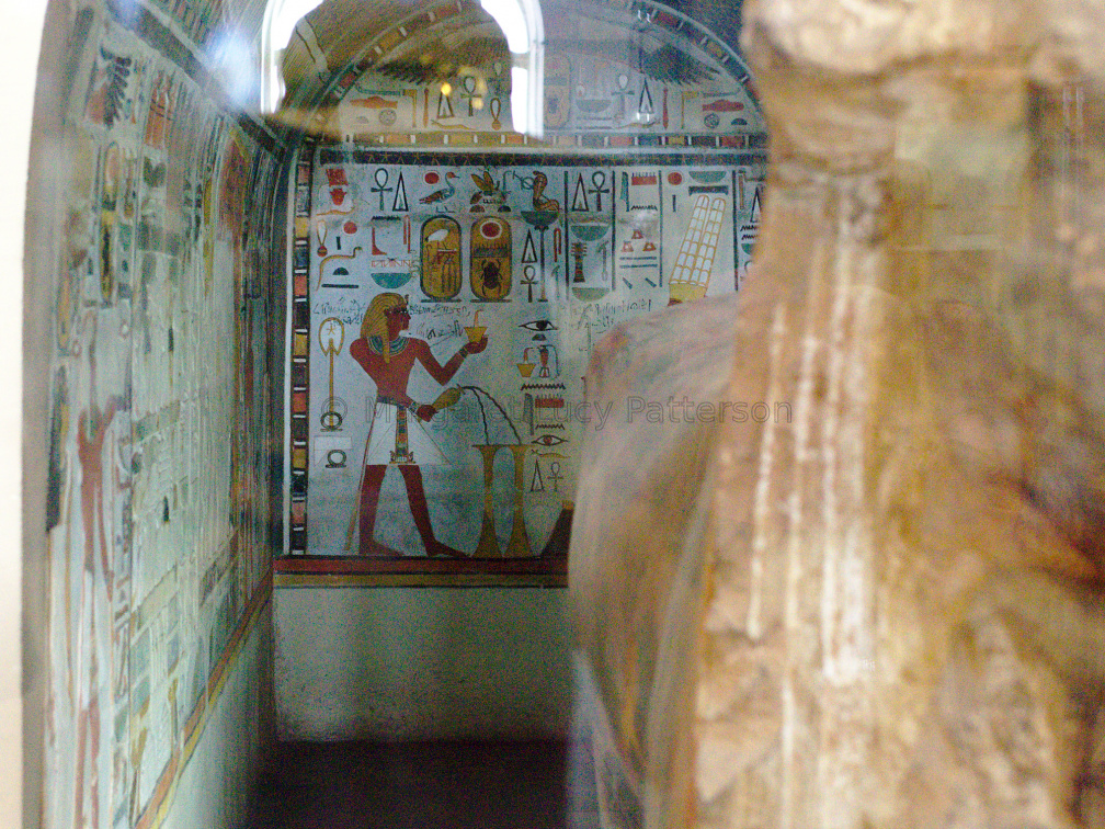 Statue of Hathor with Amenhotep II in a Shrine Dedicated to Hathor by Thutmose III
