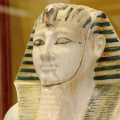 Face of a Statue of Thutmose III with a Modern Cast of the Body