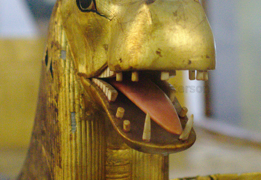 Funerary Bed with Hippo Heads from the Tomb of Tutankhamun