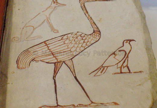Ostracon with Birds and Dog