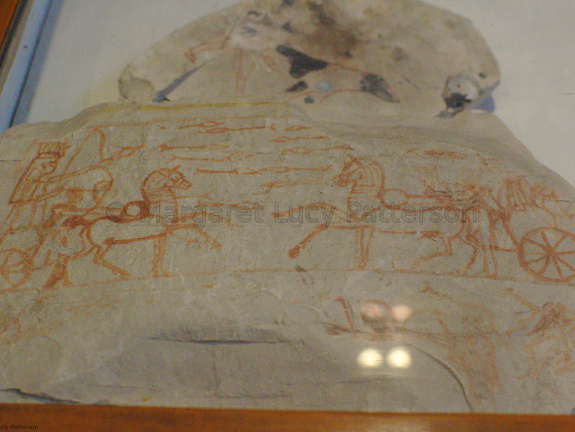 Ostracon Showing Two Chariots