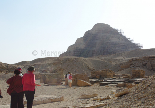 Pyramid of Userkaf with the Step Pyramid in the Background