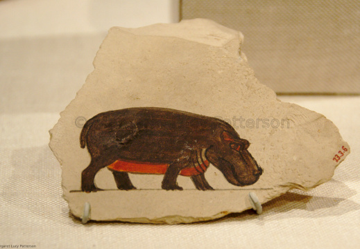 Ostracon with a Sketch of a Hippopotamus