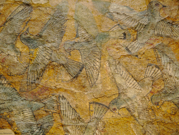 Ceiling Fragment from the Palace of Amenhotep III Depicting Pigeons in Flight