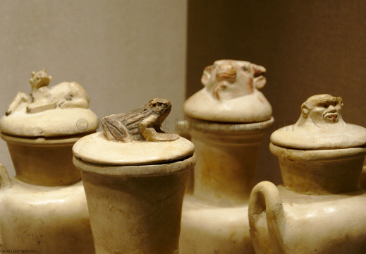 Jars with Carved Stoppers