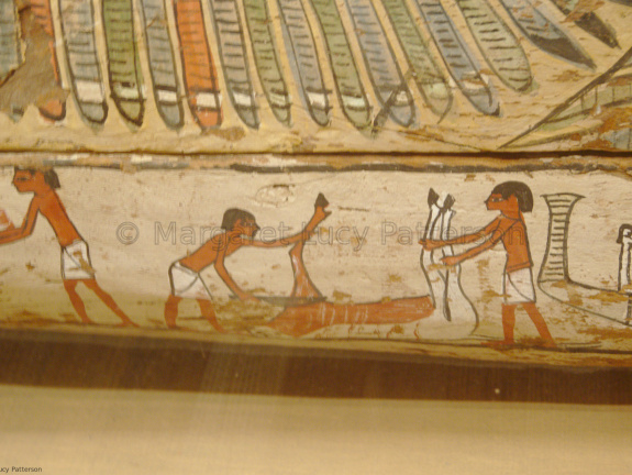 Rishi Coffin with Scene of Butchering.