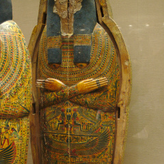 Mummy Baord and Inner Coffin of Nany, Mistress of the House and Chantress of Amun