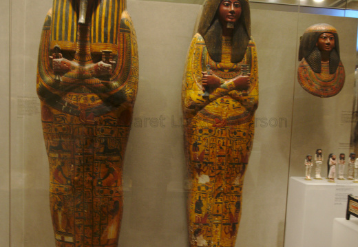 Coffins and Mummy Mask of the Servitor in the Place of Truth Khonsu