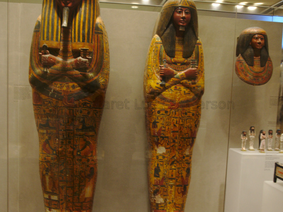 Coffins and Mummy Mask of the Servitor in the Place of Truth Khonsu
