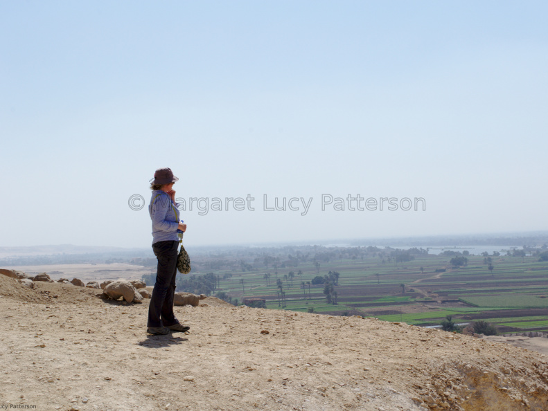Looking Across the Nile Valley from the Cliffs at Beni Hasan