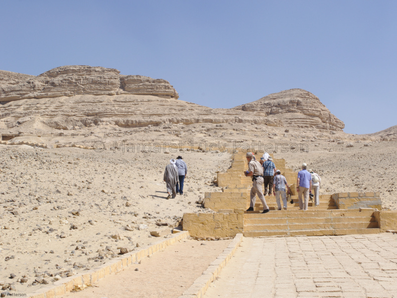 Walking up the Cliffs to the Tombs at Beni Hasan