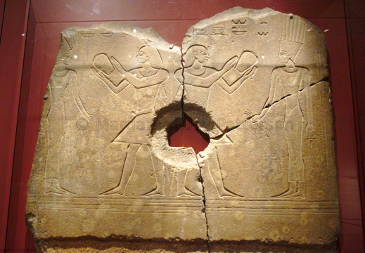 Relief of Sekhemre-sewadjtawi Sobekhotep III Offering to Anuket and Satet
