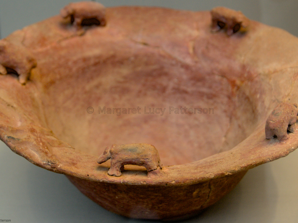 Bowl with Hippopotami and Crocodile