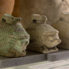 Faience Hedgehog Shaped Vessels