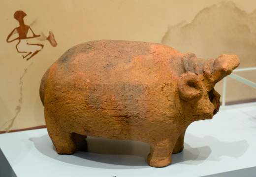 Clay Hippo Figurine