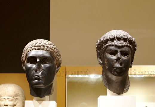 Head of an Official (left) and Head of a Man with a Rosette Diadem (right)