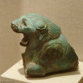 Faience Lion Head from a Ritual Vessel