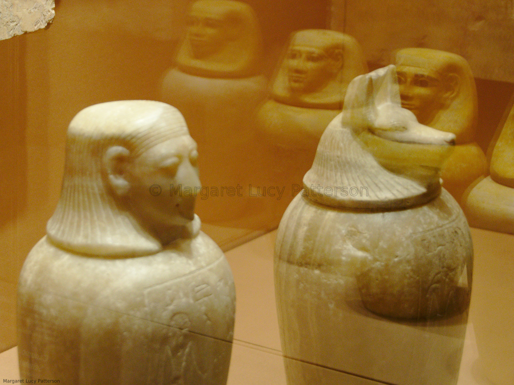 Canopic Jars and Covers of Tjuli