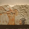 Relief Showing Akhenaten and His Daughter Offering to the Aten