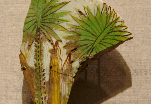 Glazed Tile with Palms