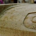 Limestone Sarcophagus with Representation of Panther Skin on Lid