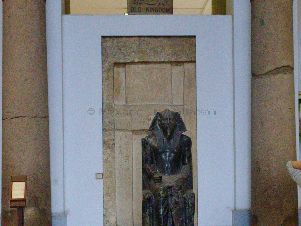 Statue of Khafre In Front of a False Door