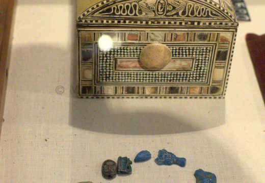 Box with Name of Amenhotep III, plus Beads