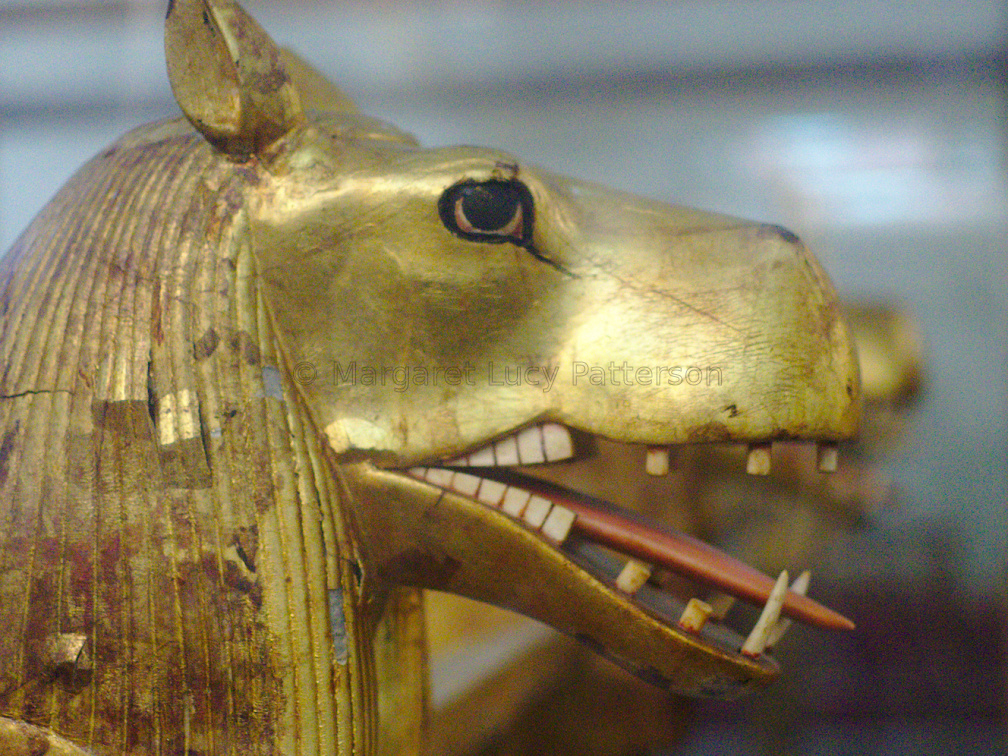 Funerary Bed with Hippo Heads from the Tomb of Tutankhamun