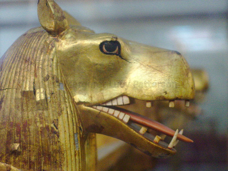 Funerary Bed with Hippo Heads from the Tomb of Tutankhamun