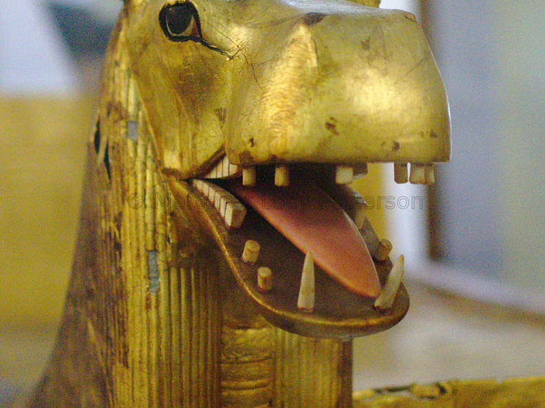 Funerary Bed with Hippo Heads from the Tomb of Tutankhamun