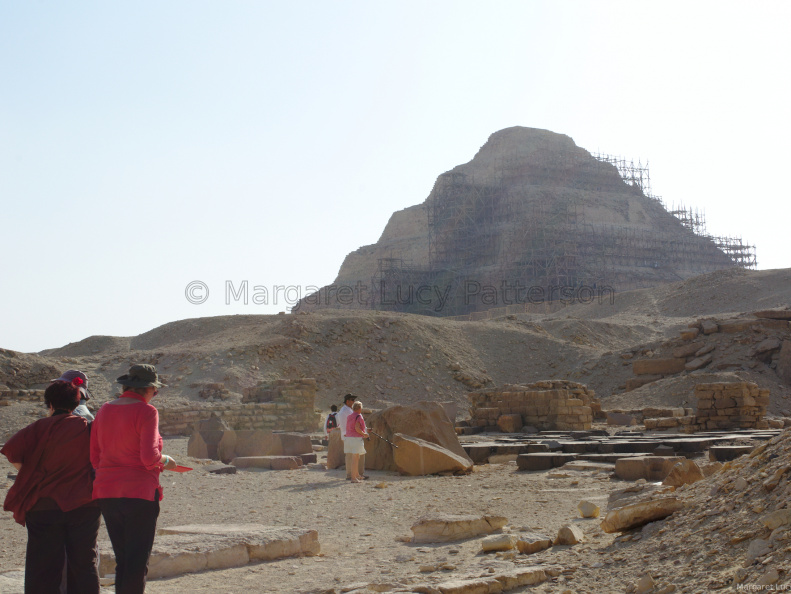 Pyramid of Userkaf with the Step Pyramid in the Background