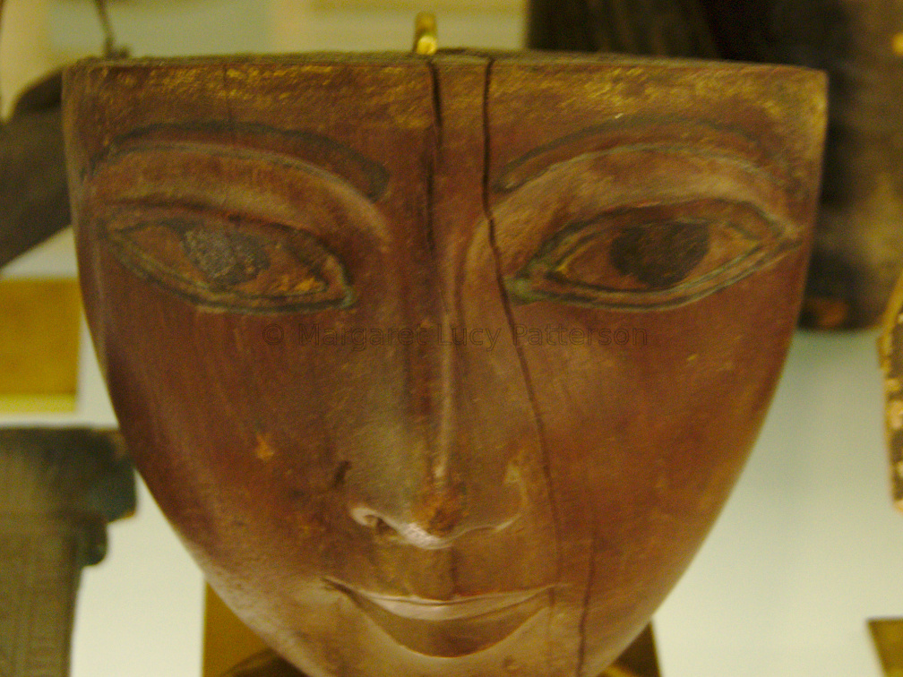 Wooden Face from an Anthropoid Coffin